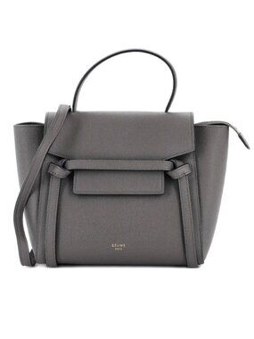 Celine Grained Calfskin Pico Belt bag in Gray